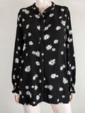 Fabienne Chapot - Blouse - zwart, madeliefjesprint, lange mouw - L
