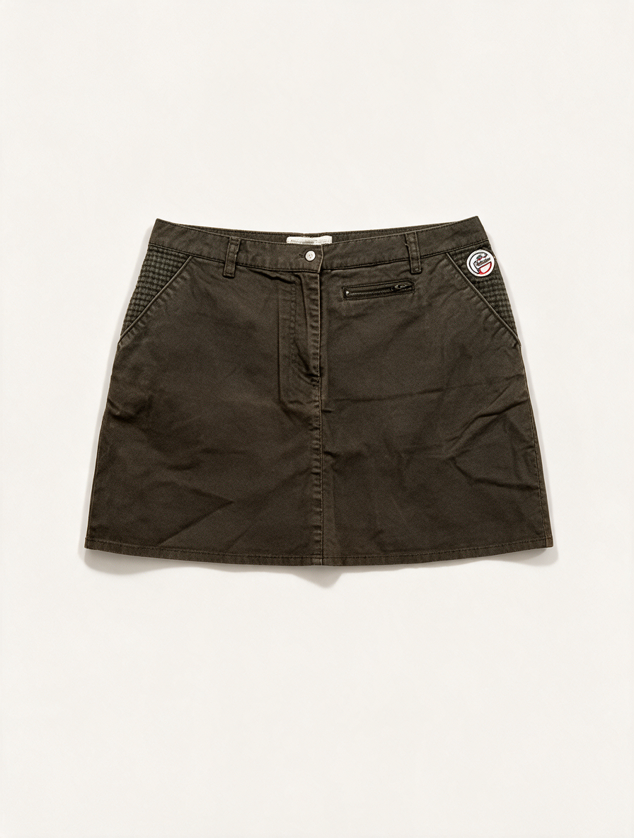 Fusalp - Rok - bruin/khaki, mini, badge-detail - S