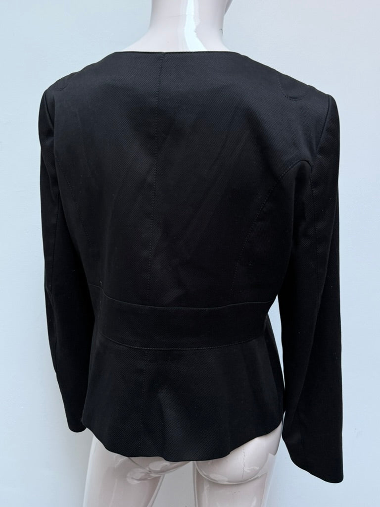 ESCADA - Blazer - zwart, strikdetail, ronde hals - 38