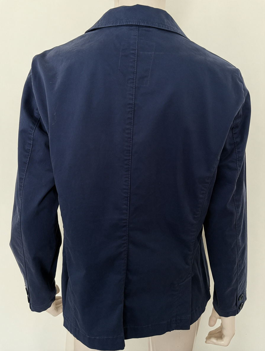 TONI - Blazer - blauw, 3-knoops sluiting, opgestikte zakken - XL
