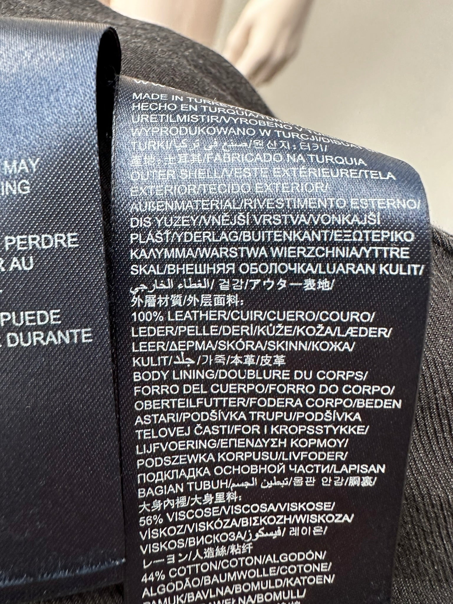 Tommy Hilfiger blauw leren biker jasje maat XS