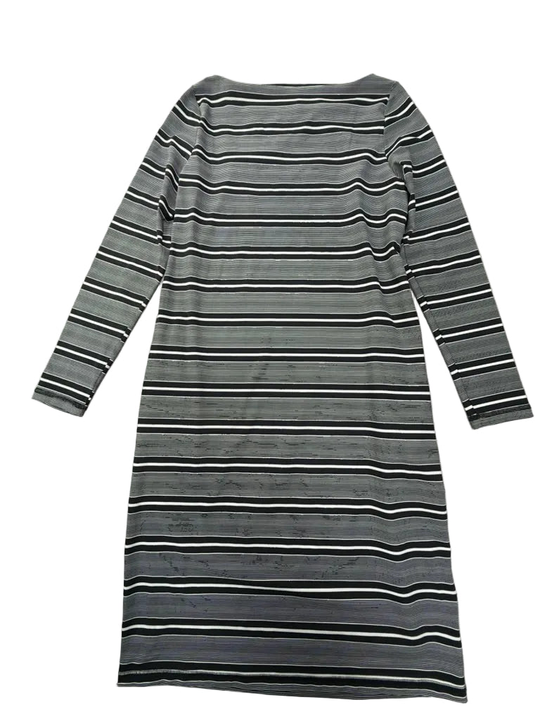 Studio Anneloes gestreepte midi jurk zwart/wit maat S