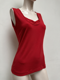 TAIFUN COLLECTION - Top - rood, mouwloos, plooidetail - M