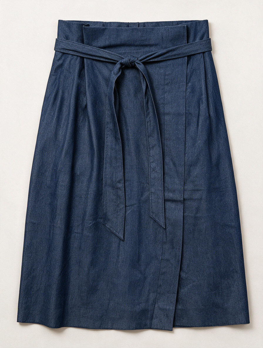 NATAN - Rok - blauw, denim, overslagmodel - 38 (FR40)