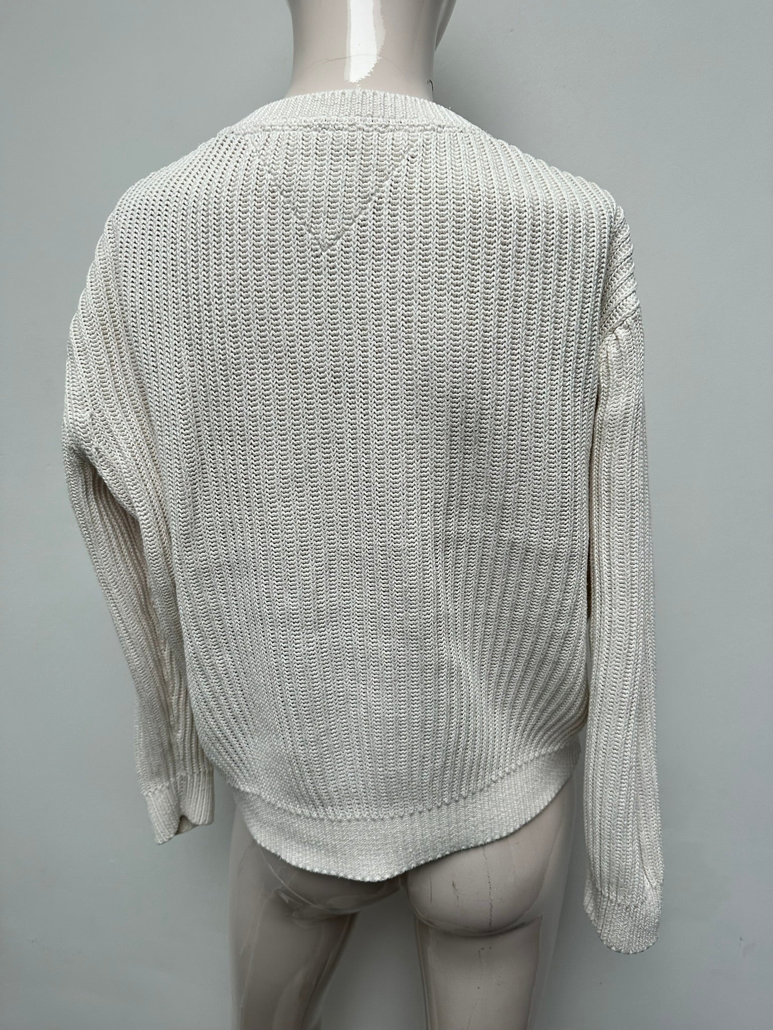 Tommy Hilfiger crème kabeltrui maat S