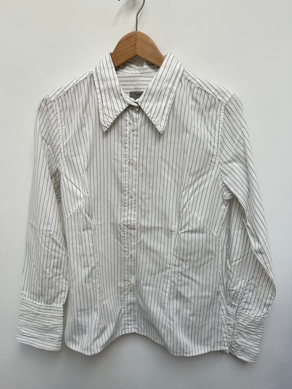 Turnover witte streep blouse maat 40