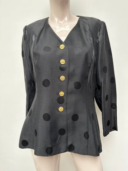 FINK vintage blouse met polkadots maat 42