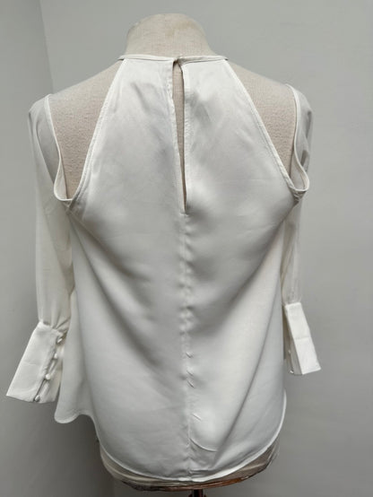 Zara top met cutouts wit maat M