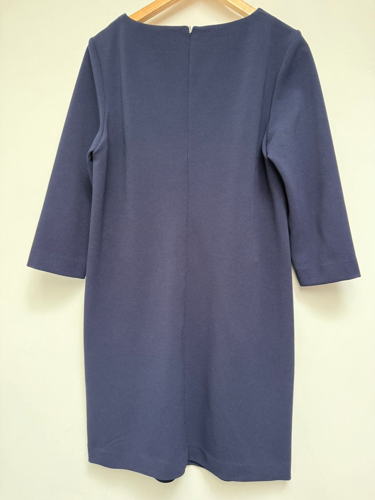 Betty Barclay - Jurk - diepblauw, 3/4 mouw, ronde hals - M