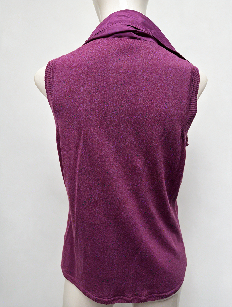 TAIFUN - Bodywarmer - paars, ritssluiting, opstaande kraag - L