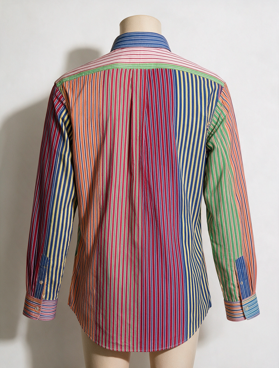 Polo by Ralph Lauren - Blouse - meerkleurig, gestreept, geborduurd borstlogo - M