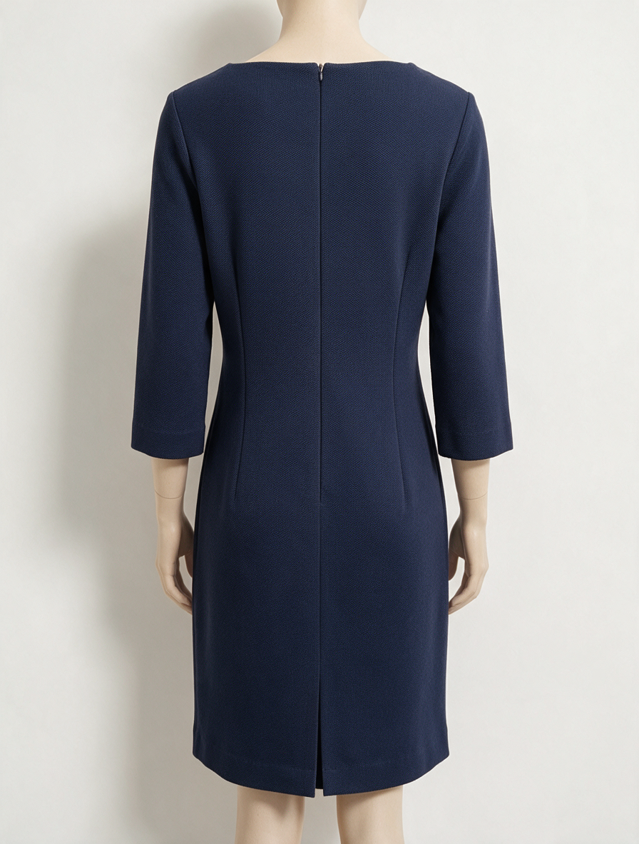 Betty Barclay - Jurk - diepblauw, 3/4 mouw, ronde hals - M