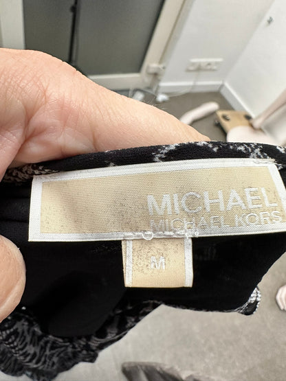 Michael Kors jurk zwart met luipaardprint maat M