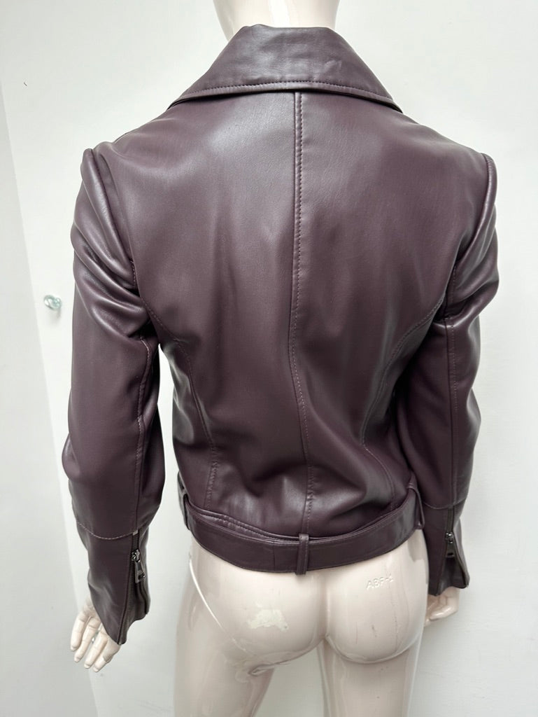 Ted Baker paars vegan leather jack maat 0