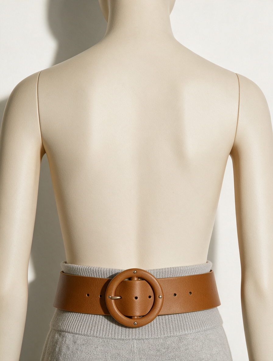 ba&sh - Riem - slangenprint, geel en zwart, ronde zilverkleurige gesp