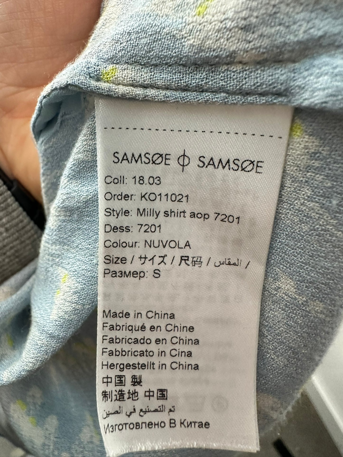 Samsøe & Samsøe blauwe blouse maat S