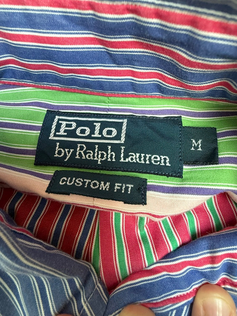 Polo by Ralph Lauren - Blouse - meerkleurig, gestreept, geborduurd borstlogo - M
