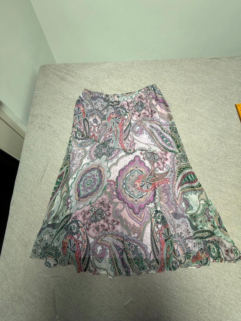 GERRY WEBER - Rok - paisleyprint, A-lijn, elastische tailleband
