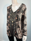K-Design longsleeve met beaded halslijn maat XL