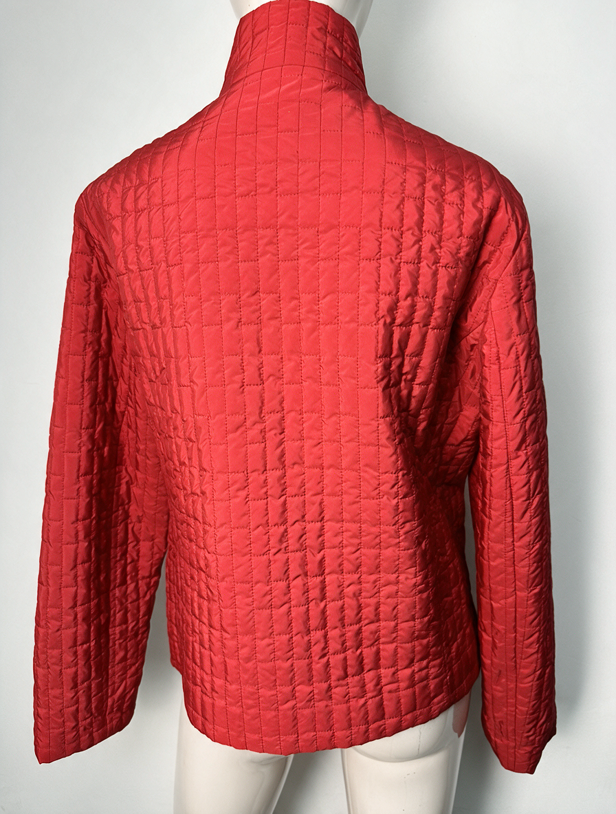 TAIFUN - Jas - rood, gewatteerd, hoge kraag - L