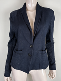 Claudia Sträter - Blazer - donkerblauw, tweeknoopsluiting, getailleerd model - XL