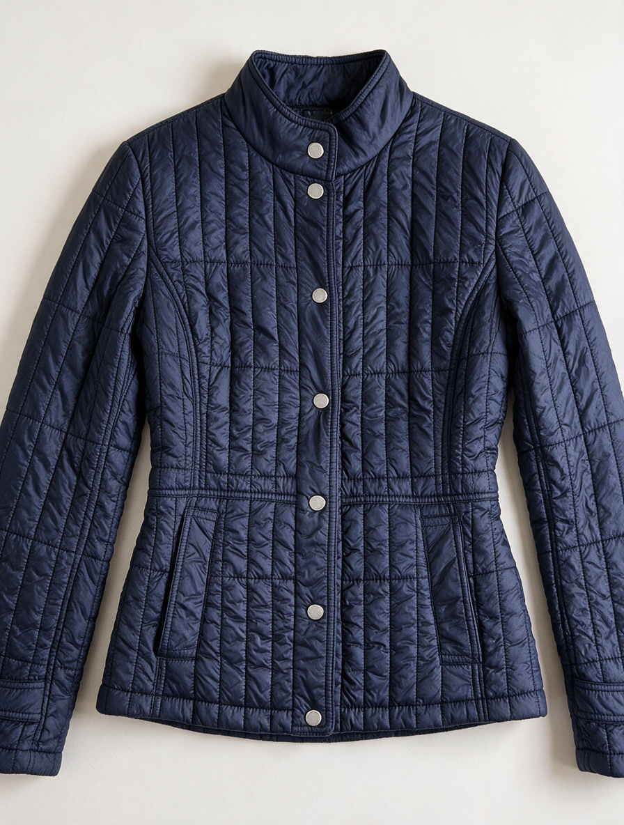 Tommy Hilfiger - Tussenjas - navyblauw, gewatteerd, drukknopen - XS