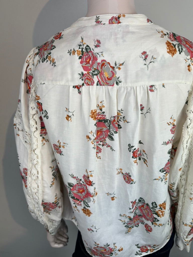 Zara blouse met bloemen maat XS