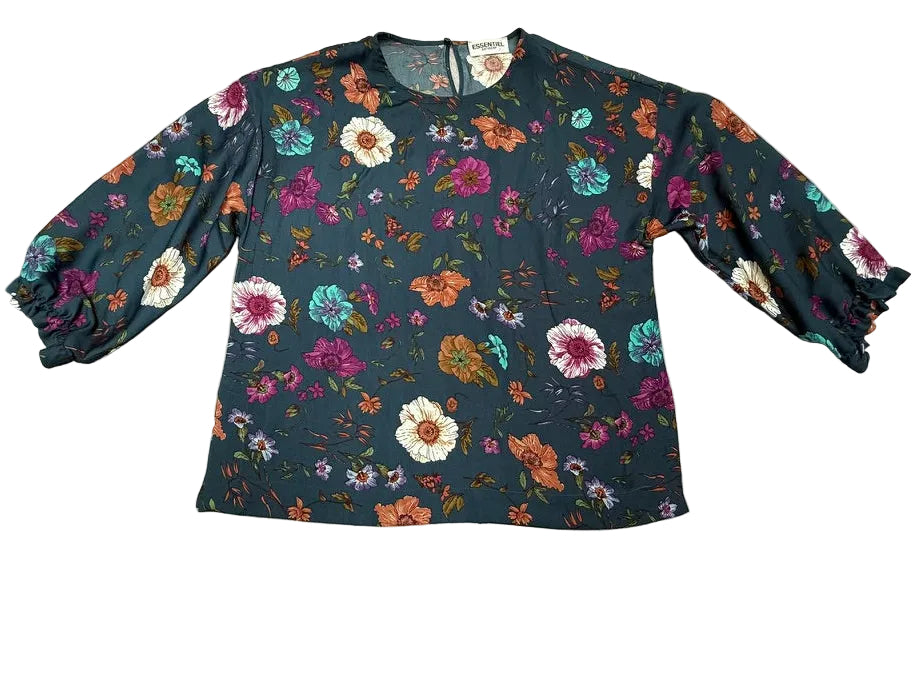 Essentiel Antwerp bloemenblouse maat 40 – soepelvallende top met kleurrijke floral print