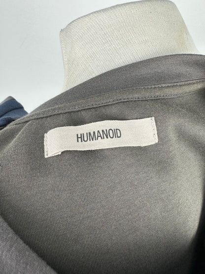 Humanoid top met korte mouw grijs/blauw maat M
