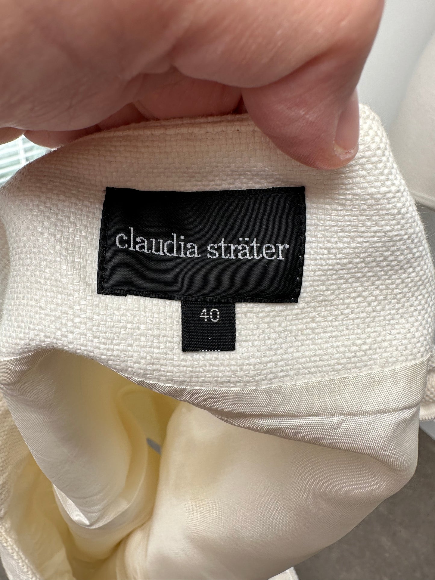 Claudia Sträter wit rokje maat 40