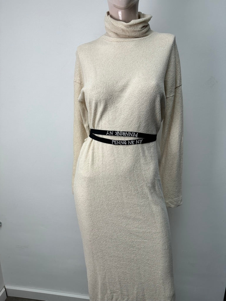 PENN& INK NY - Jurk - crème, col, midi-lengte - S