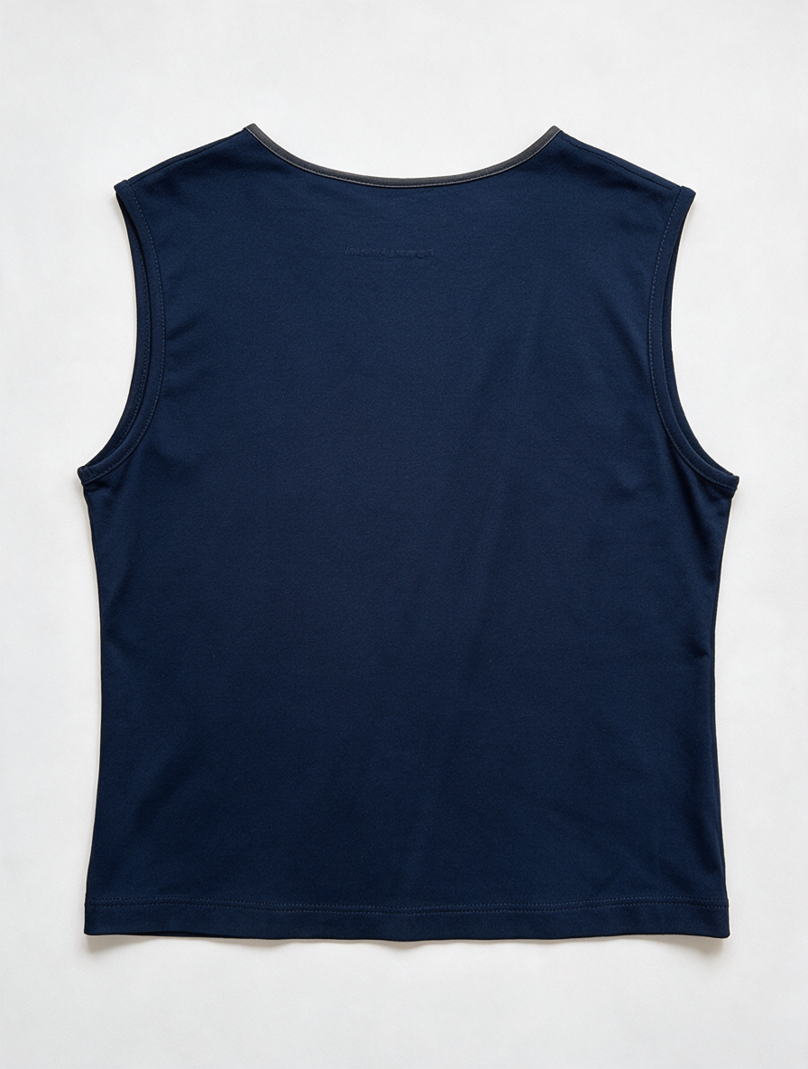 SOMMERMANN - Top - donkerblauw, mouwloos, V-hals - XL