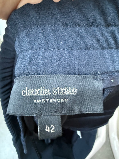 Claudia Sträter blauwe broek rechte pijp maat 42