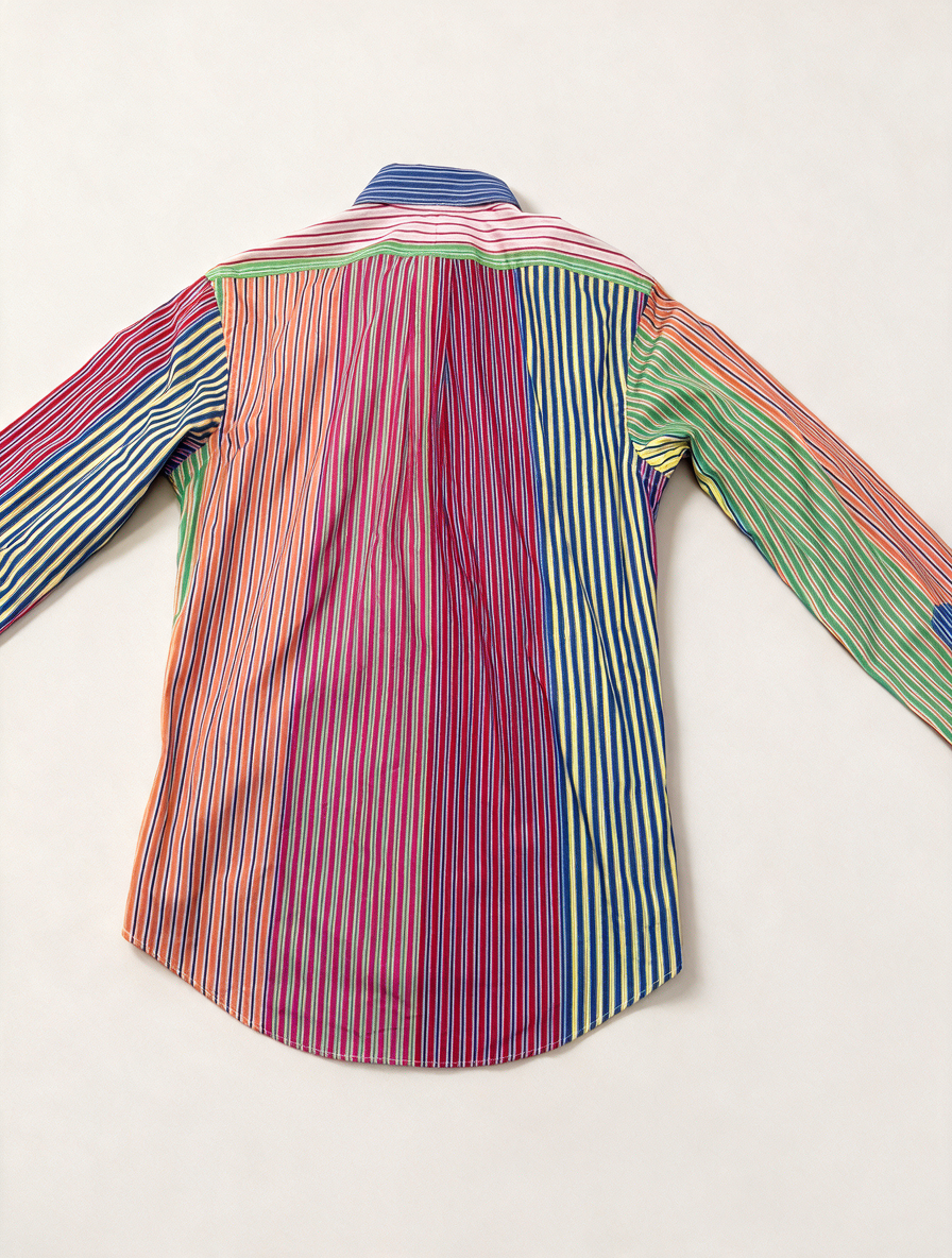 Polo by Ralph Lauren - Blouse - meerkleurig, gestreept, geborduurd borstlogo - M