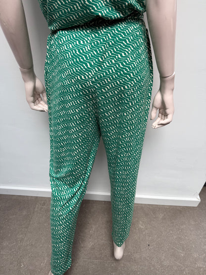 Expresso Jumpsuit maat M groen, beige