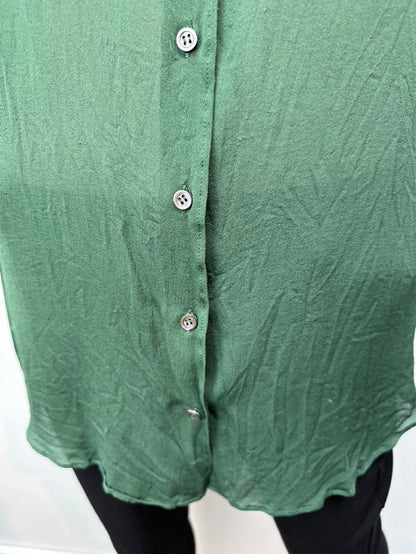 Aspesi groene blouse met korte mouw maat 40