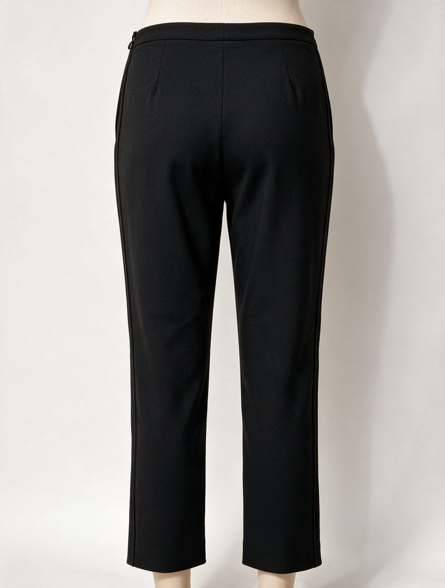 GERARD DAREL - Broek - zwart, rechte pijp, sierzakken met goudkleurige rits - L