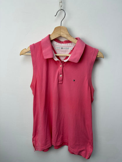 Tommy Hilfiger mouwloze polo roze maat L