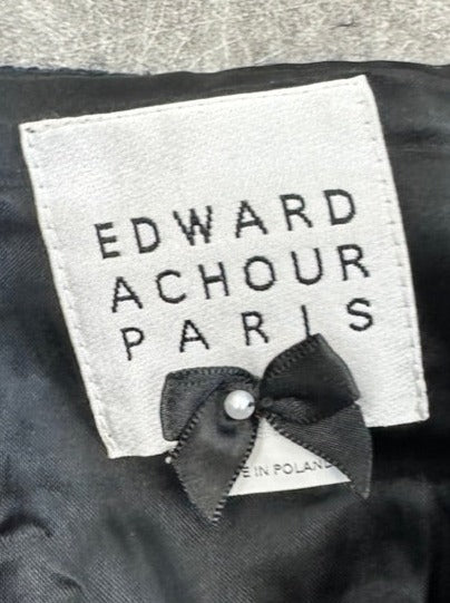 Edward Achour Paris blauw/zwart rokje maat 40