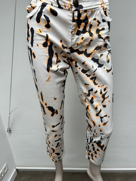 Marc Cain Sports witte jeans met print maat 40