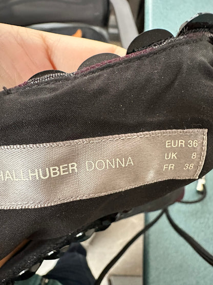 Hallhuber Donna top bordeaux-zwart maat 36