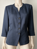 SOMMERMANN - Blazer - blauw, kraagloos, 3/4 mouw - XL
