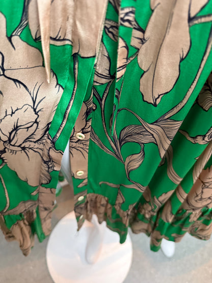 Munthe jurk groen/beige maat 40