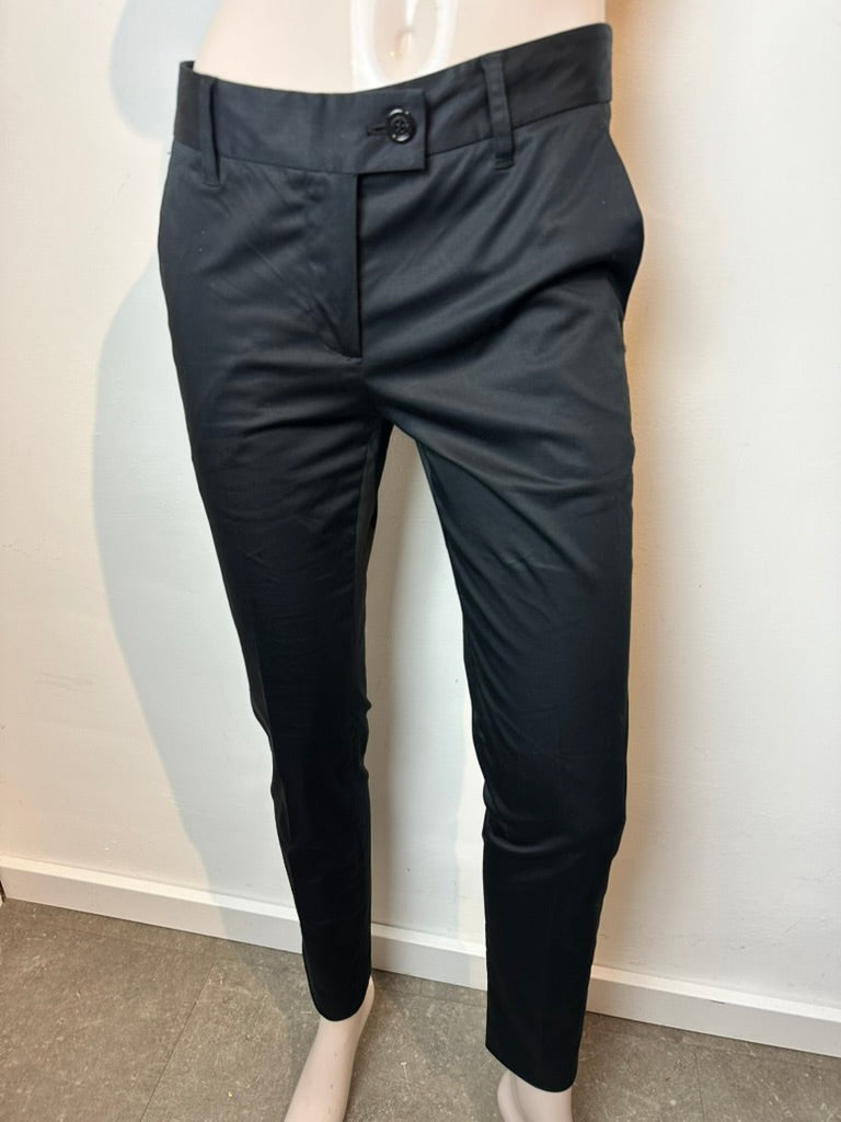 MOSCHINO CHEAPANDCHIC - Broek - zwart, slanke pasvorm, lichte glans - S