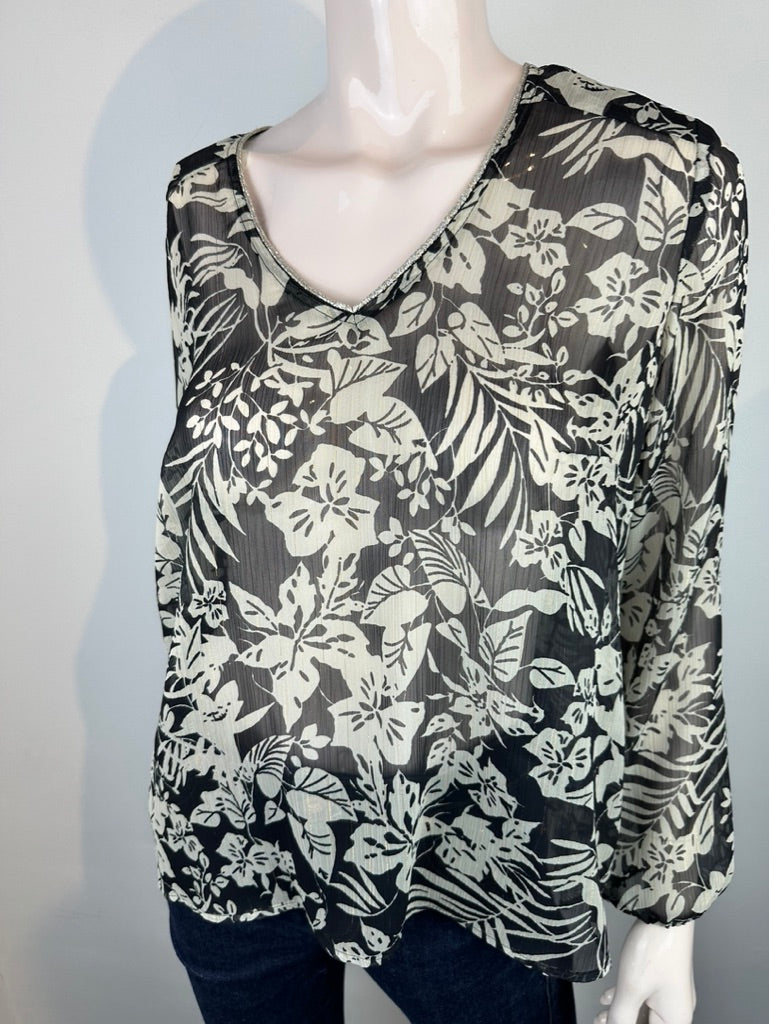 Maria Mero gebloemde blouse maat 36