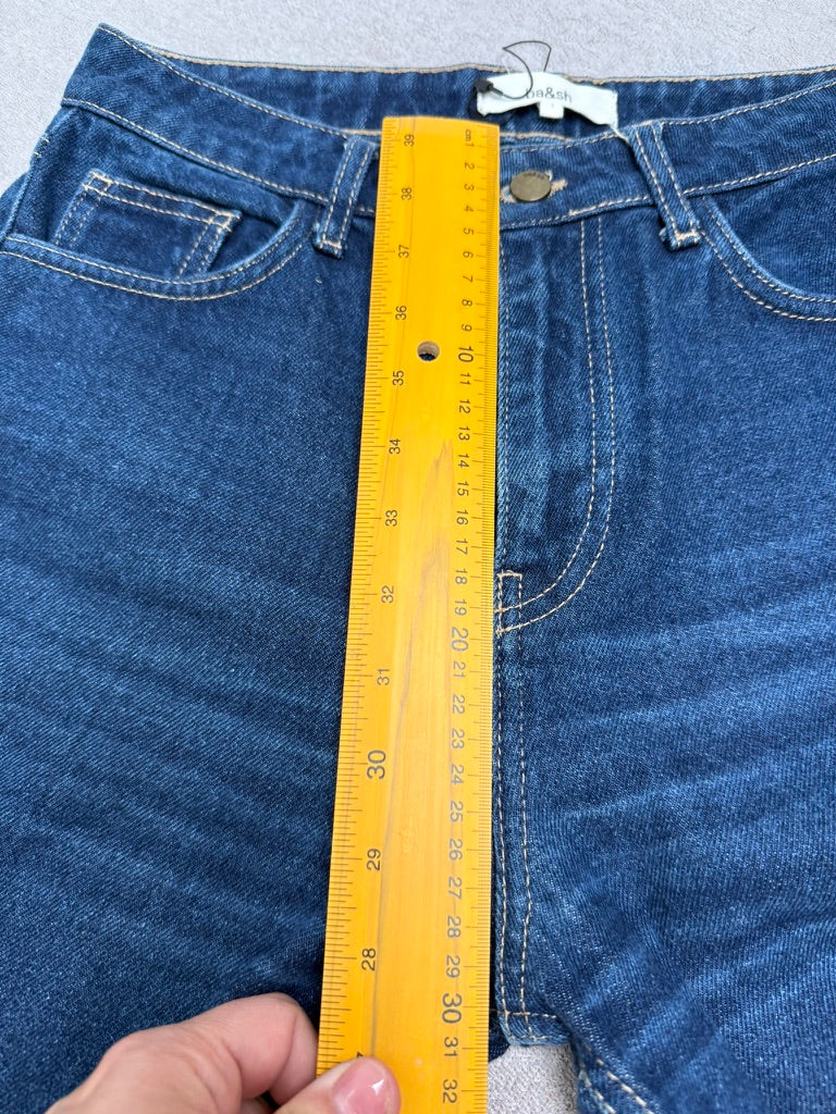 ba&sh - Broek - blauw, denim, rechte pijp - S