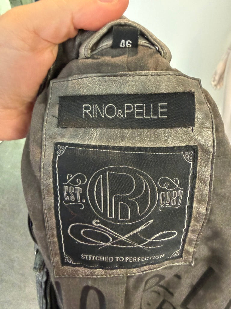 RINO & PELLE - Jasje - grijs, verweerde look, ritssluiting - XXL
