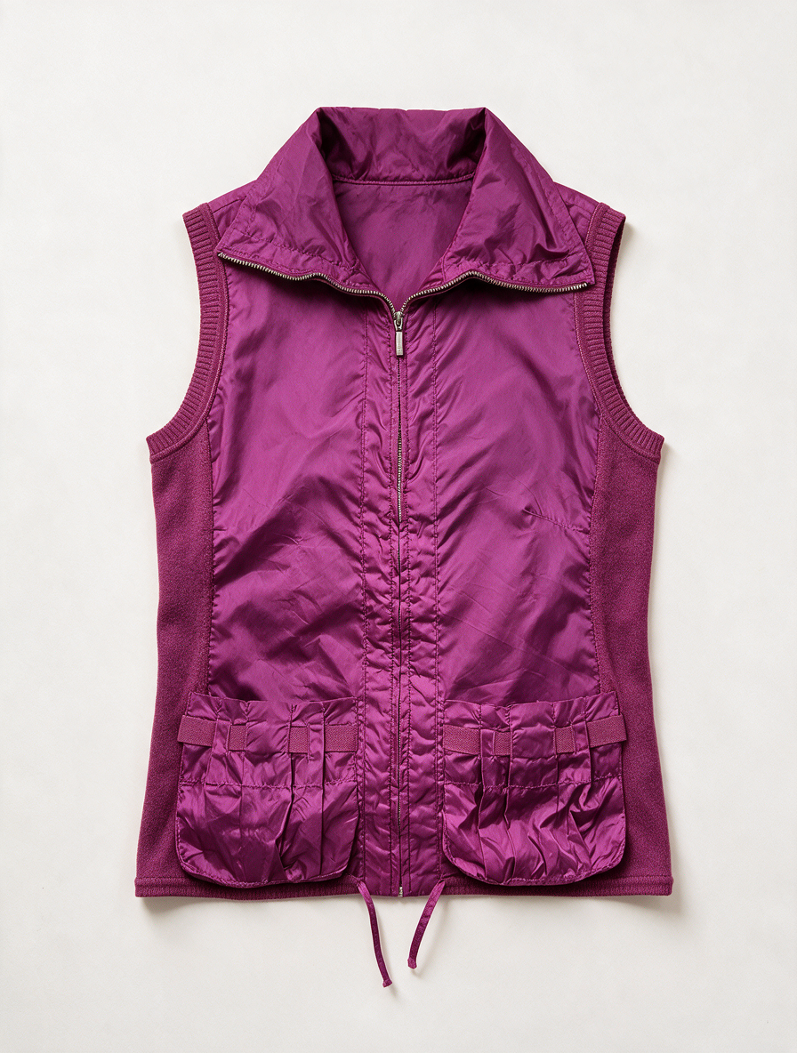 TAIFUN - Bodywarmer - paars, ritssluiting, opstaande kraag - L