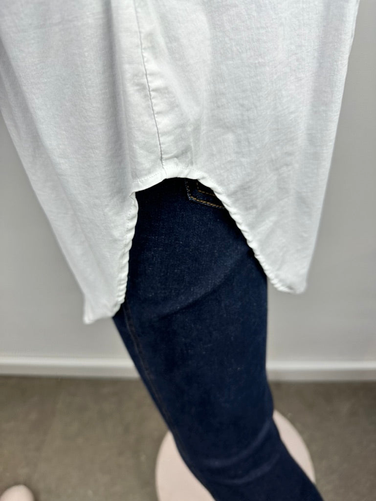 Trussardi Jeans witte blouse maat M