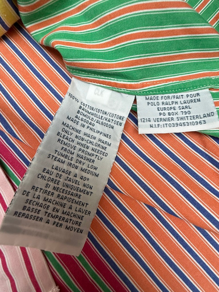 Polo by Ralph Lauren - Blouse - meerkleurig, gestreept, geborduurd borstlogo - M